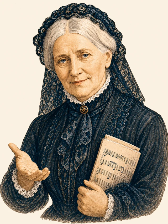 Clara Schumann hilft bei der Installation